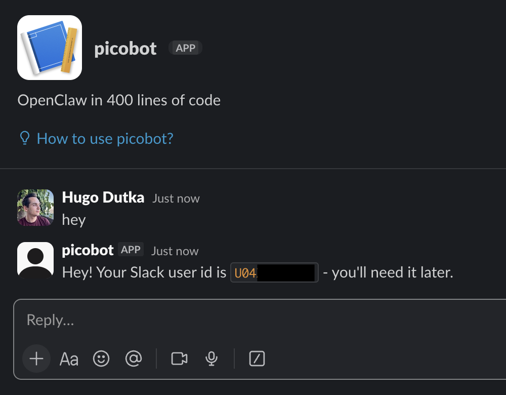 Bot replying on Slack Bot replying on Slack